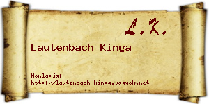 Lautenbach Kinga névjegykártya