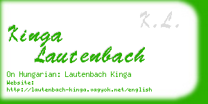 kinga lautenbach business card